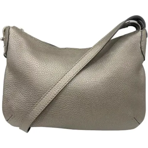 Pre-owned metallic leather shoulder bag , female, Sizes: ONE SIZE - Fendi Vintage - Modalova