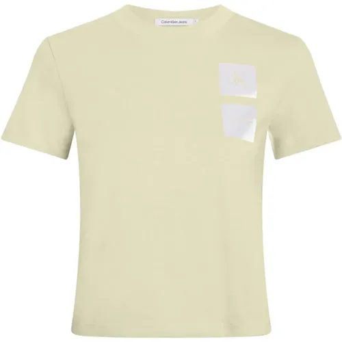 Satin Boxes T-shirt , female, Sizes: S, XS - Calvin Klein - Modalova