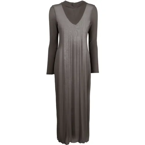 Braunes Mob Kleid mit langen Ärmeln , Damen, Größe: M - Paloma Wool - Modalova