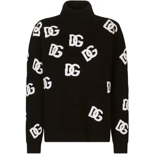 Wool Logo Sweater , female, Sizes: S - Dolce & Gabbana - Modalova