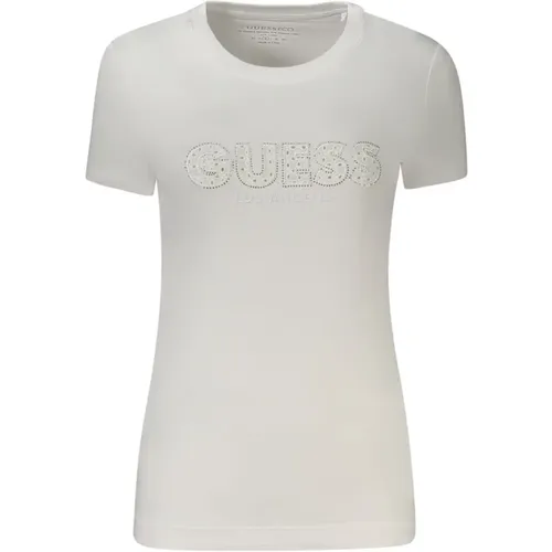 Weiße Baumwolltops & T-Shirt , Damen, Größe: M - Guess - Modalova