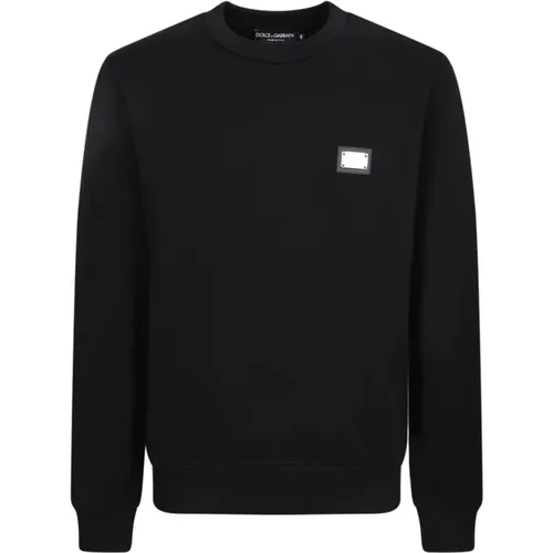 Schwarzer Sweatshirt Essential Kollektion , Herren, Größe: L - Dolce & Gabbana - Modalova