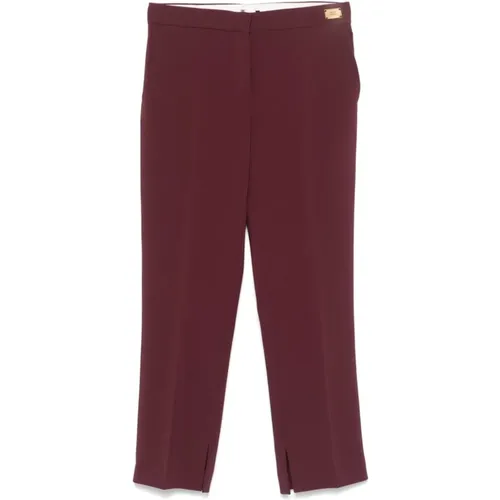 Rote Crop Hose , Damen, Größe: 2XL - Elisabetta Franchi - Modalova