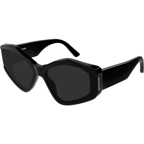 Dark Grey Sunglasses , female, Sizes: 66 MM - Balenciaga - Modalova