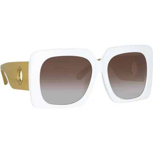 Rebel Style Oversized Square Sunglasses , female, Sizes: 61 MM - Linda Farrow - Modalova