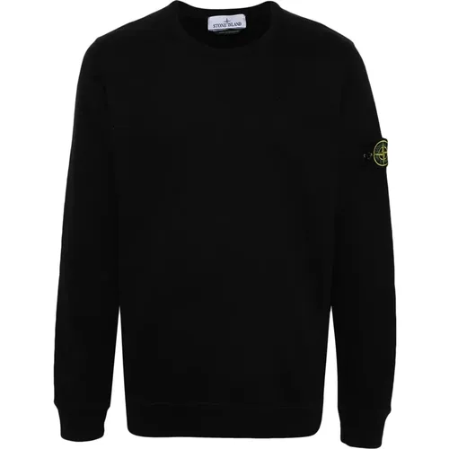 Organische Baumwolle Crewneck Sweatshirt , Herren, Größe: S - Stone Island - Modalova