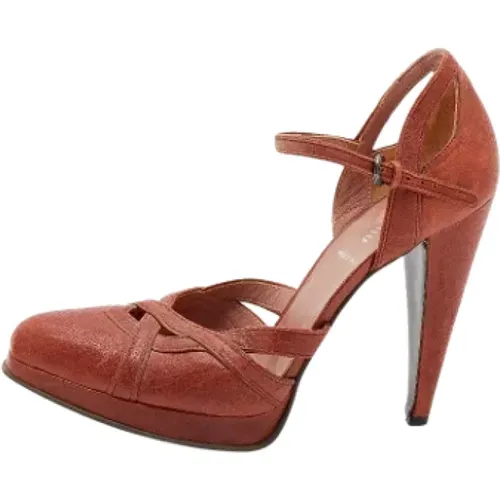 Pre-owned Leder sandals , Damen, Größe: 40 EU - Miu Miu Pre-owned - Modalova