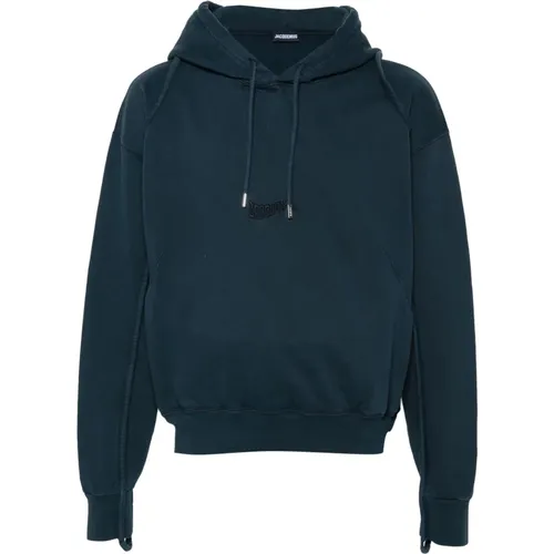 Camargue Hoodie Dunkelblau Baumwolle Jersey , Herren, Größe: M - Jacquemus - Modalova