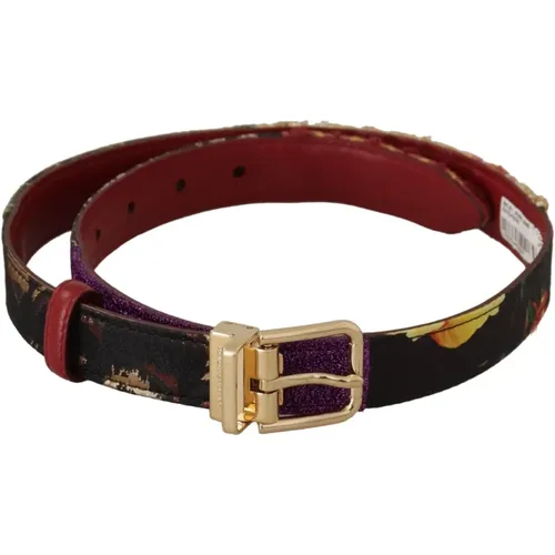 Leather Belt , female, Sizes: 75 CM - Dolce & Gabbana - Modalova