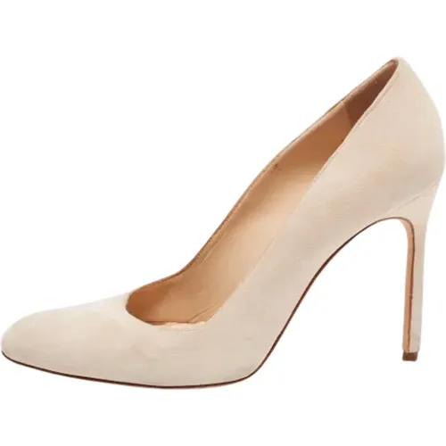 Pre-owned Suede heels , female, Sizes: 5 UK - Manolo Blahnik Pre-owned - Modalova