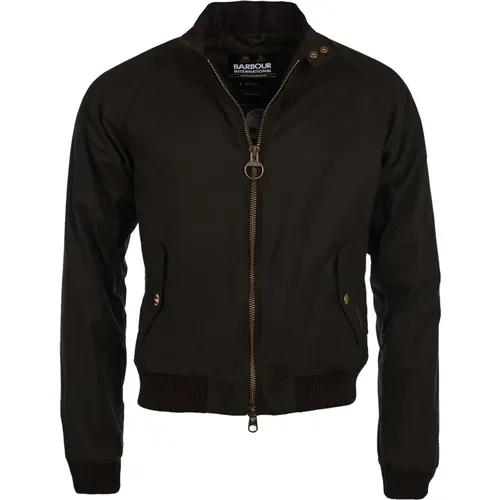 Steve McQueen Merchant Wachsjacke , Herren, Größe: L - Barbour - Modalova