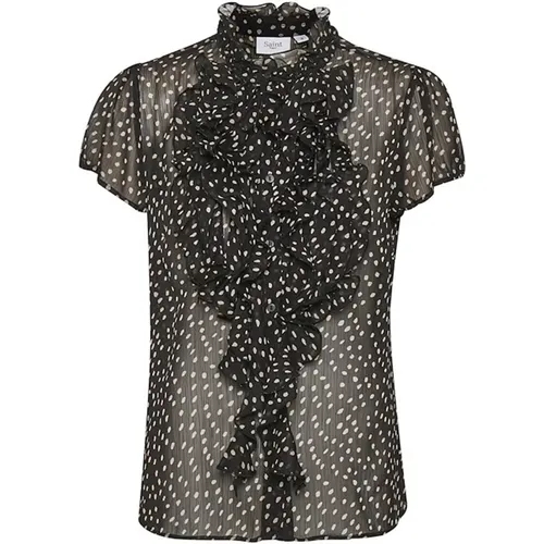 Polka Dot Blouse , female, Sizes: S, XS, L, M - Saint Tropez - Modalova