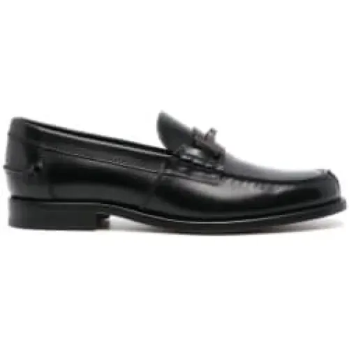 Double T Leather Loafers , male, Sizes: 8 1/2 UK, 8 UK, 10 UK, 6 UK, 6 1/2 UK, 9 1/2 UK - TOD'S - Modalova