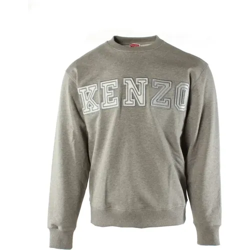 Mens Grey Cotton Sweater , male, Sizes: L, S - Kenzo - Modalova