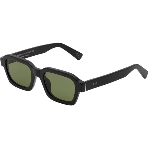 Schwarze Matte Sonnenbrille Caro , unisex, Größe: 52 MM - Retrosuperfuture - Modalova