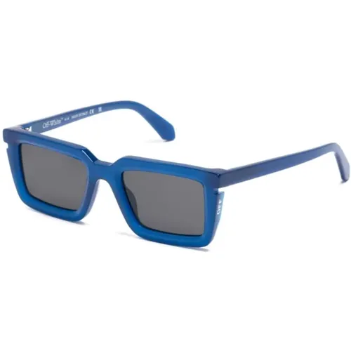 Blaue Sonnenbrille mit Original-Etui - Off White - Modalova