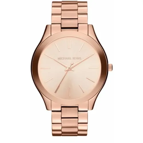 Rosa Damen Quarz Edelstahl Uhr - Michael Kors - Modalova