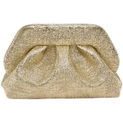 Goldene Geknitterte Vegane Clutch Tasche - THEMOIRè - Modalova