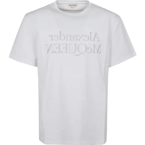 T-Shirt with Logo Print , male, Sizes: M, S, L - alexander mcqueen - Modalova