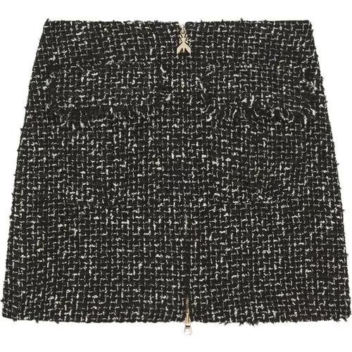 Rock Tweed Minirock mit Reißverschluss , Damen, Größe: L - PATRIZIA PEPE - Modalova