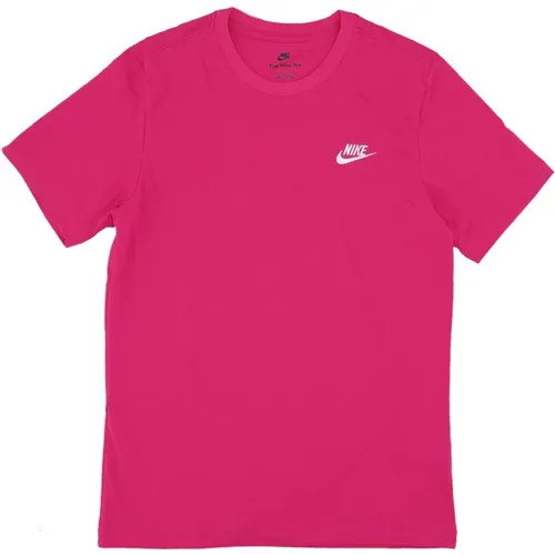 Club Tee Fireberry Streetwear , Herren, Größe: M - Nike - Modalova