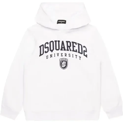 Weißer Pullover Sportlich Lässig Trendy - Dsquared2 - Modalova