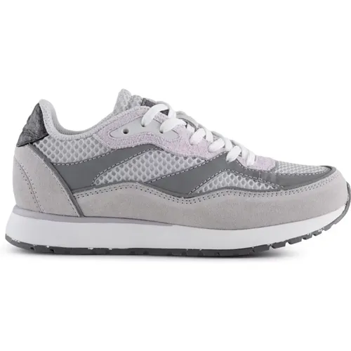 Hailey - Oyster Fish Leather Sneaker , female, Sizes: 3 UK, 6 UK, 4 UK, 8 UK, 5 UK - Woden - Modalova