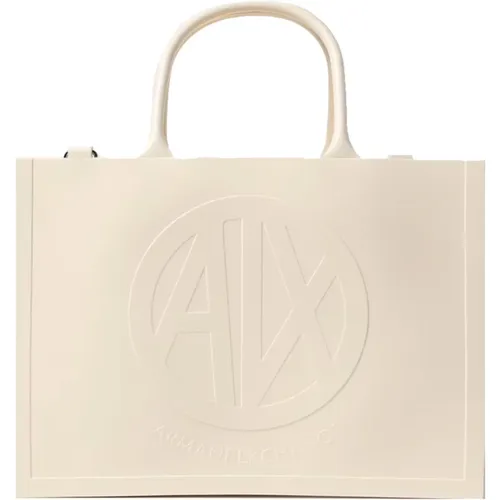 Taschen Kollektion,Off-White Synthetische Handtasche - Armani Exchange - Modalova