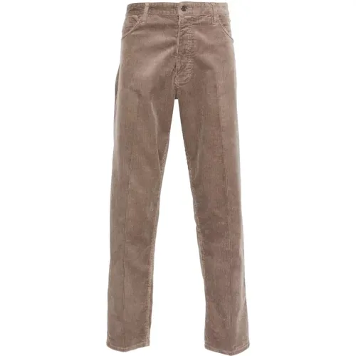 Corduroy trousers, cotton blend, 5 pockets , male, Sizes: W38, W34, W32, W36, W33 - Emporio Armani - Modalova