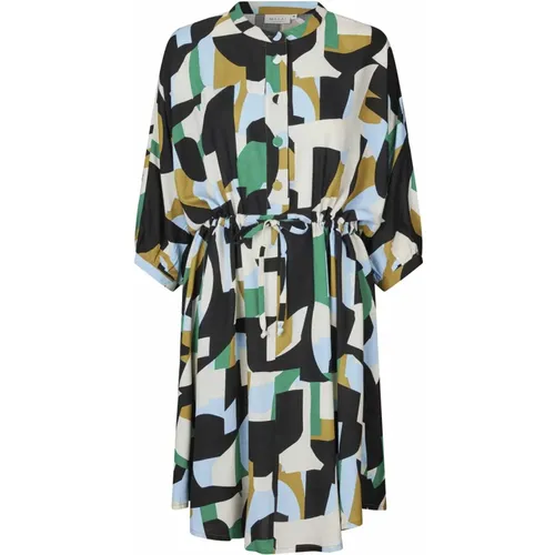 Greenlake Print Dress with ¾ Sleeves , female, Sizes: M - Masai - Modalova