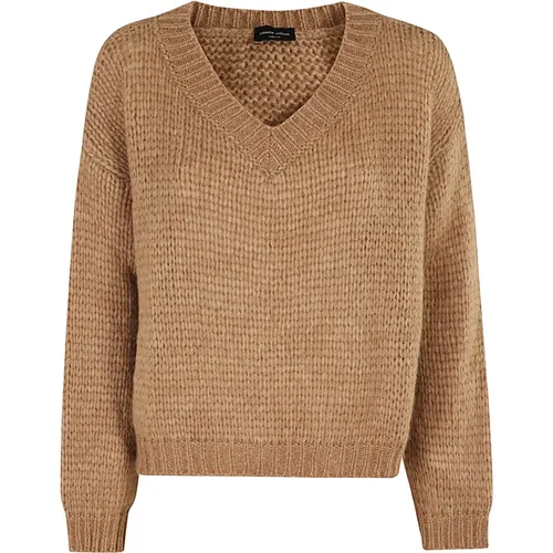 V-Neck Sweater , female, Sizes: XS, M, S - Roberto Collina - Modalova