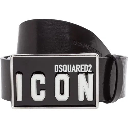 Icon Belt with Buckle Closure , male, Sizes: 85 CM, 90 CM - Dsquared2 - Modalova