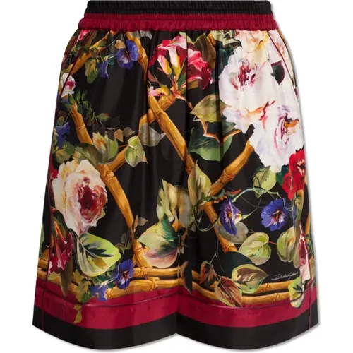 Silk shorts , female, Sizes: XS - Dolce & Gabbana - Modalova