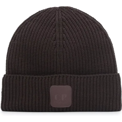 Metropolis Series Logo Wool Beanie Hat , unisex, Sizes: ONE SIZE - C.P. Company - Modalova