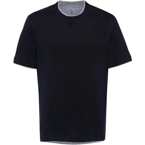 T-Shirts Polos Ss24 , male, Sizes: 2XL - BRUNELLO CUCINELLI - Modalova
