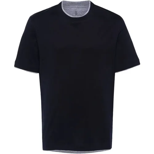 T-Shirts Polos Ss24 , male, Sizes: L, S, M, XL - BRUNELLO CUCINELLI - Modalova