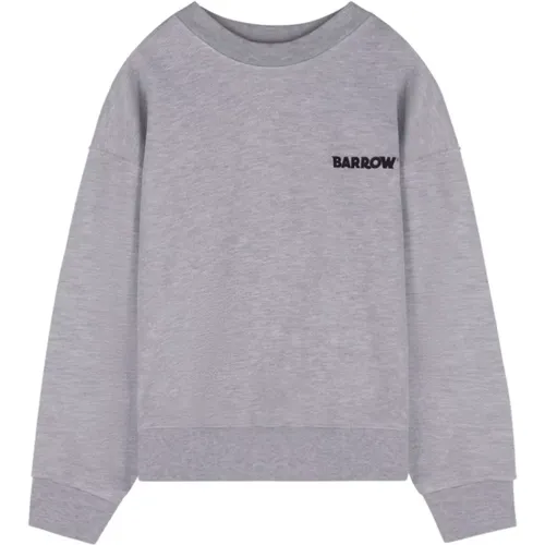 Hellgrauer Melange Unisex Sweatshirt , Herren, Größe: L - BARROW - Modalova