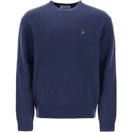 Sweater mit mehrfarbigem Orb-Logo , Herren, Größe: M - Vivienne Westwood - Modalova