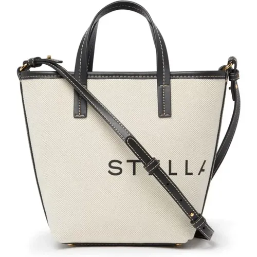 Logo Print Canvas Mini Tote Bag , female, Sizes: ONE SIZE - Stella Mccartney - Modalova