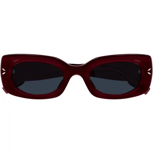 Stylish Bordeaux Square Sunglasses , female, Sizes: 51 MM - alexander mcqueen - Modalova