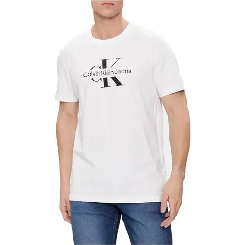 Regenerative Cotton Outline T-Shirt , Herren, Größe: 2XL - Calvin Klein Jeans - Modalova