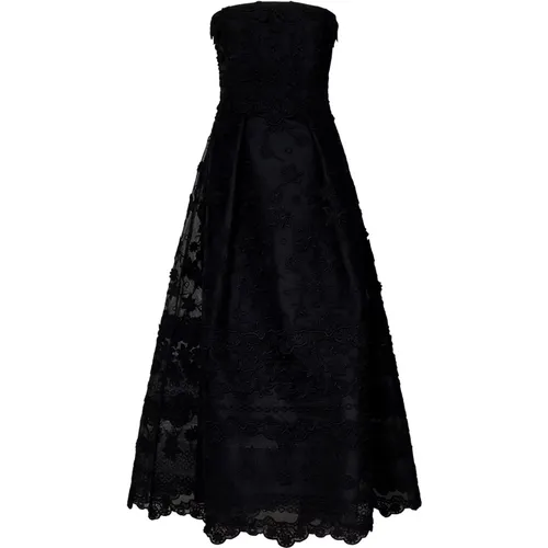 Floral Embroidered Silk Dress , female, Sizes: 2XS - Elie Saab - Modalova