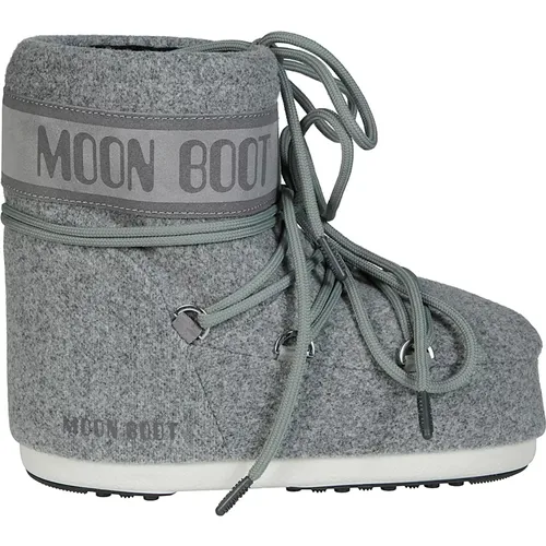 Niedriger Filz Icon Stiefel , Damen, Größe: 36 EU - moon boot - Modalova