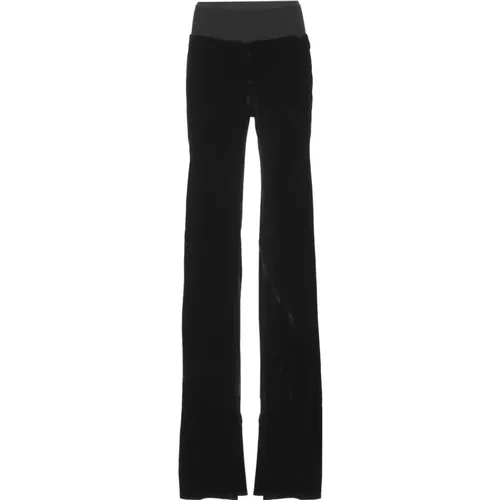 Velvet Elastic Waist Trousers , female, Sizes: M - Rick Owens - Modalova