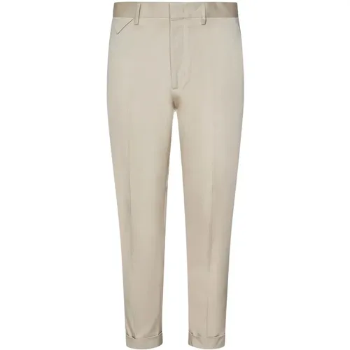 Slim Fit Cotton Pants , male, Sizes: W30, W36, W38, W42 - Low Brand - Modalova