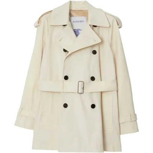 Double-Breasted Cotton Jacket , female, Sizes: 2XS, XS - Burberry - Modalova