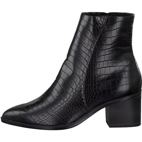 Stylish Crocodile Print Ankle Boots , female, Sizes: 4 UK - tamaris - Modalova
