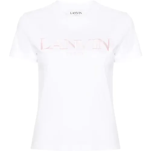 Besticktes Regular T-Shirt , Damen, Größe: XS - Lanvin - Modalova