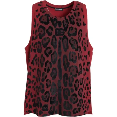 Leopard Print Tank Top - Dolce & Gabbana - Modalova