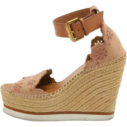 Pre-owned Leather sandals , female, Sizes: 6 UK - Chloé Pre-owned - Modalova